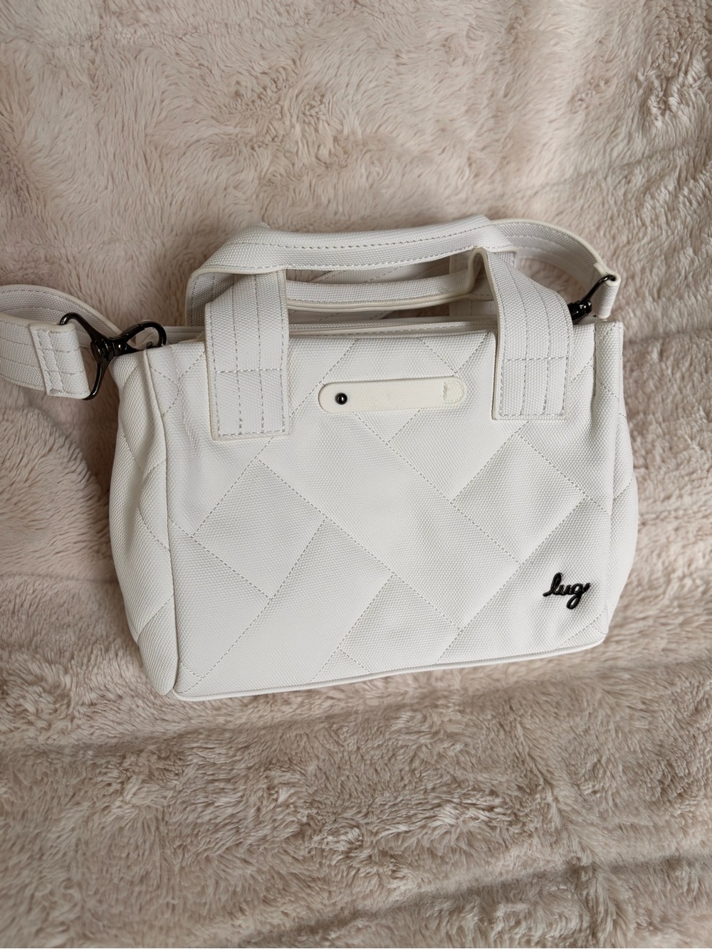 EUC Lug Jitterbug Matte Luxe VL Crossbody Bag in white